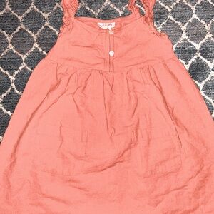 Cat & Jack girls orange linen dress. 5T